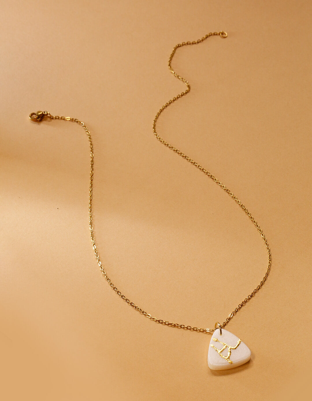 Kintsugi-Inspired Petite Triangle Necklace